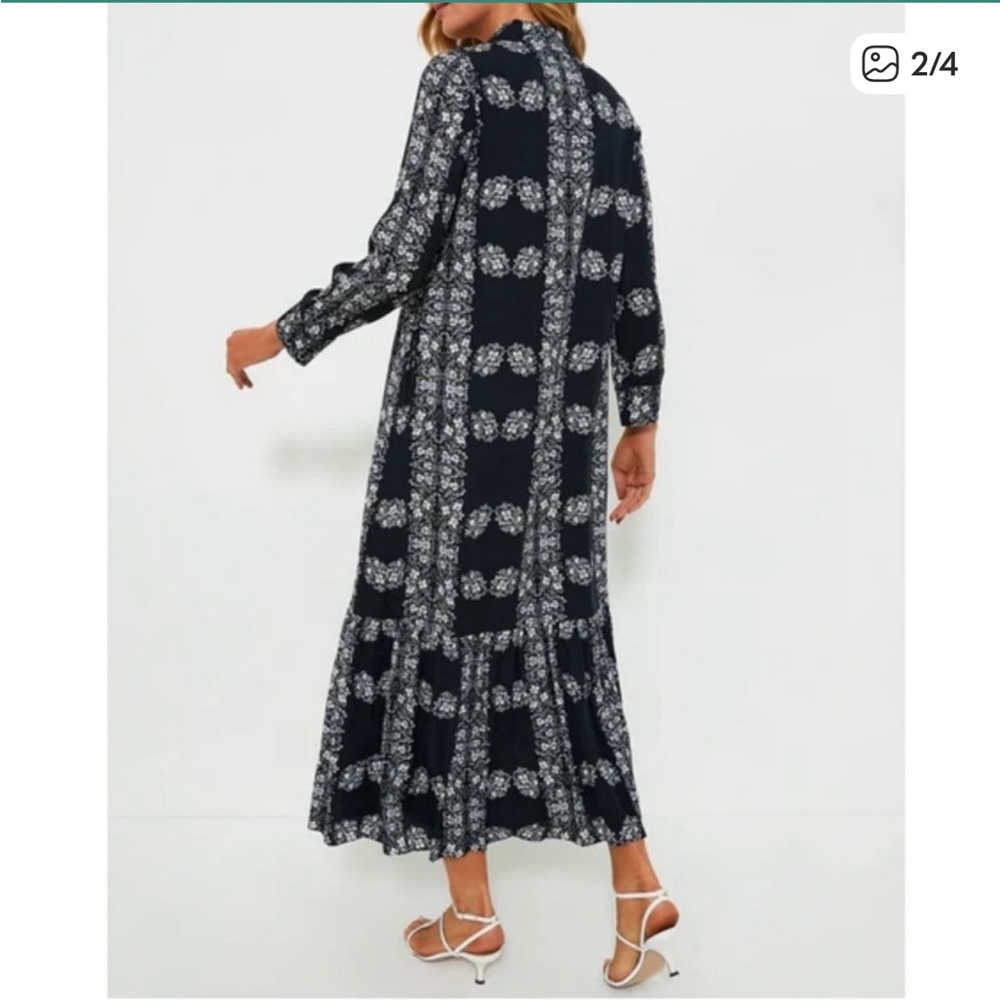 Hyacinth house navy floral miller maxi shirt dress - Picture 3 of 10